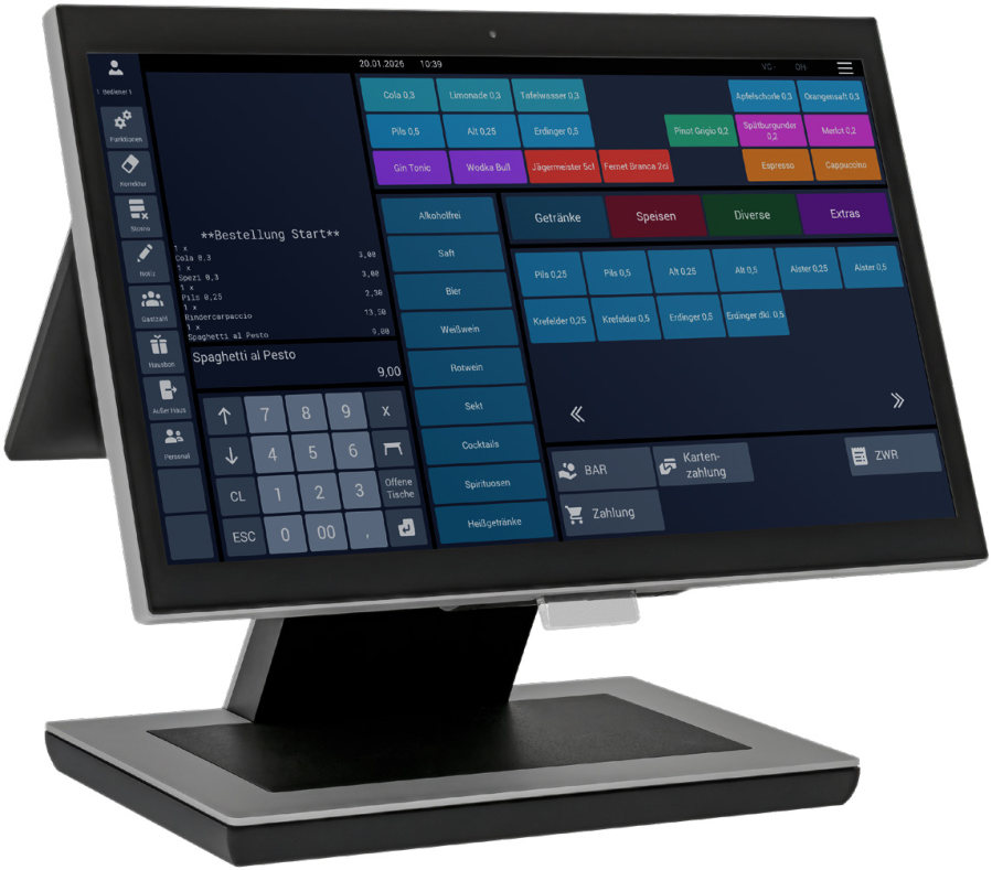 Vectron POS 8, stationäre Kasse mit 15,6-Zoll-Bildschirm